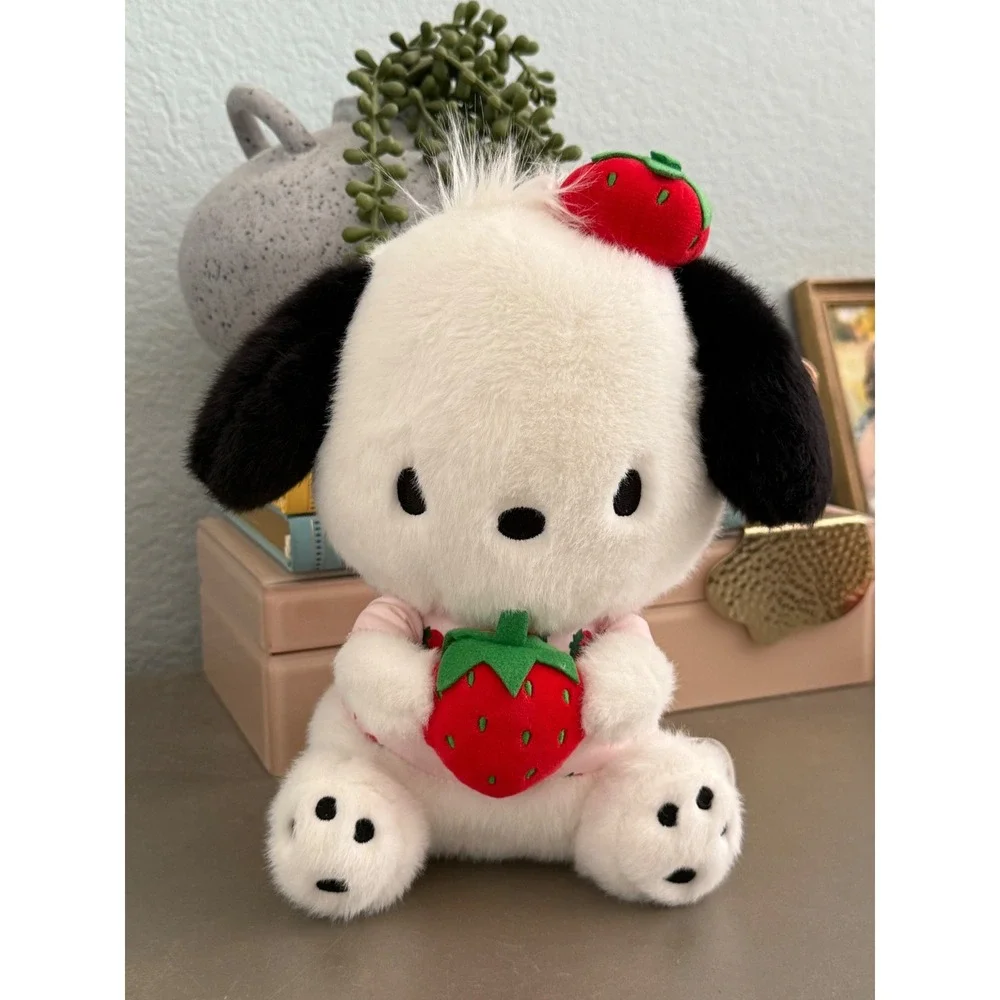 Sanrio Pochacco Strawberry Series Plush Pink Outfit 2025 Kawaii Japan Style
